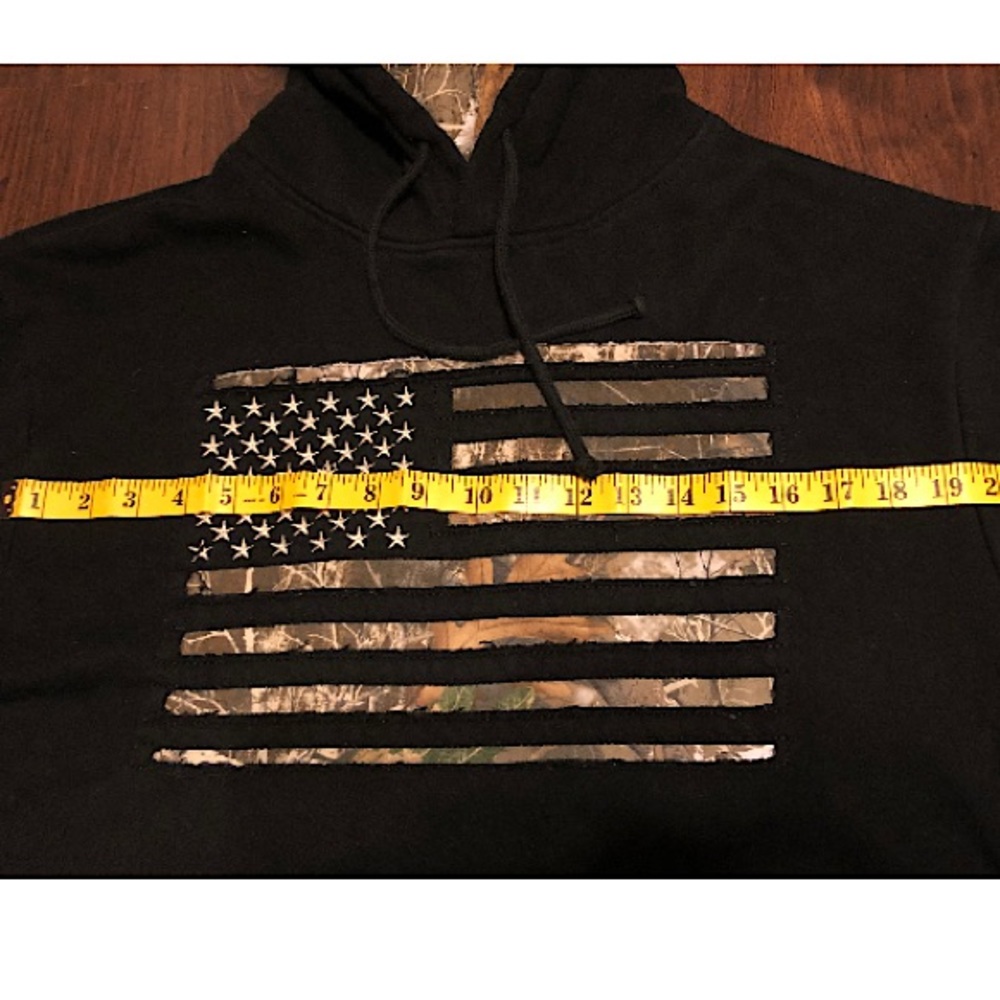 CAMO STARS & STRIPES HOODIE BUCK WEAR: LG - Picture 4 of 9